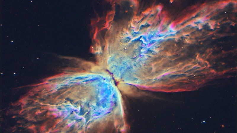 planet - space, cloud - sky, butterfly nebula, beauty in nature, nebula, space, pollution, outer space, star - space, 1080P, ngc 6302, illuminated, science