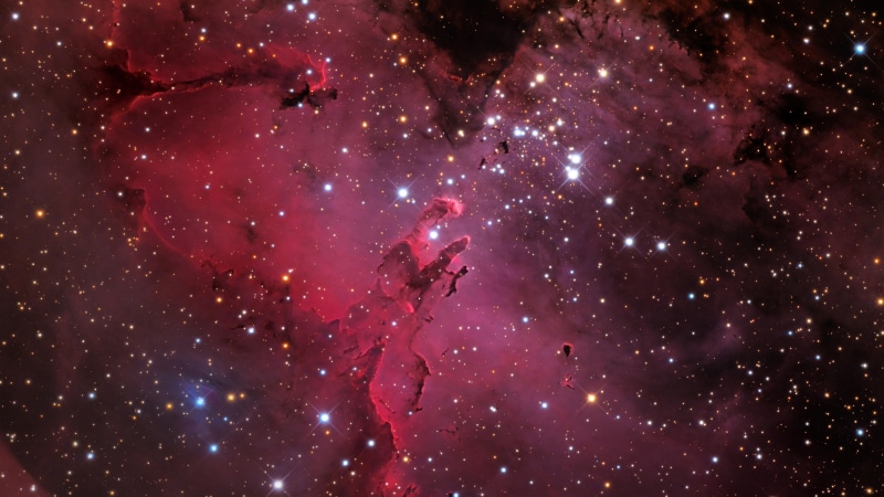 Sci Fi, Eagle Nebula, Nebula, 4K, Stars