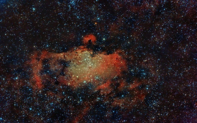 infinity, beauty in nature, beauty, black, the universe, star - space, NGC 6611, red, Eagle, illuminated, 1080P, galaxy, sky, no people, astronomy, space