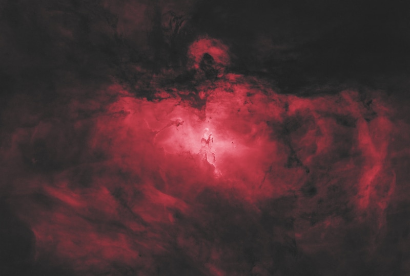 nebula, space, 4K, astronomy, Eagle Nebula, dark background