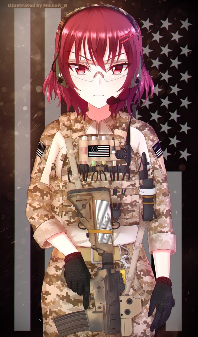 celebration, unrecognizable person, robot, people, M16-A4, disguise, indoors, anime girls, technology, anime, mask - disguise, art and craft, creativity
