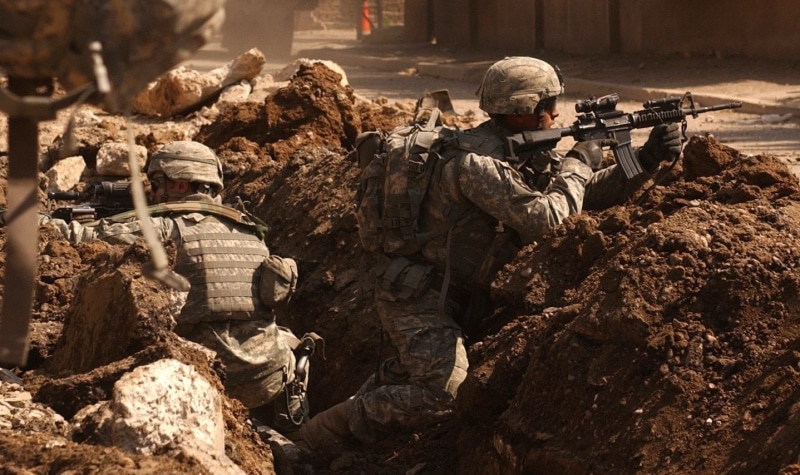 rifle, black, Wars, Iraq War, m, Iraq, 720P