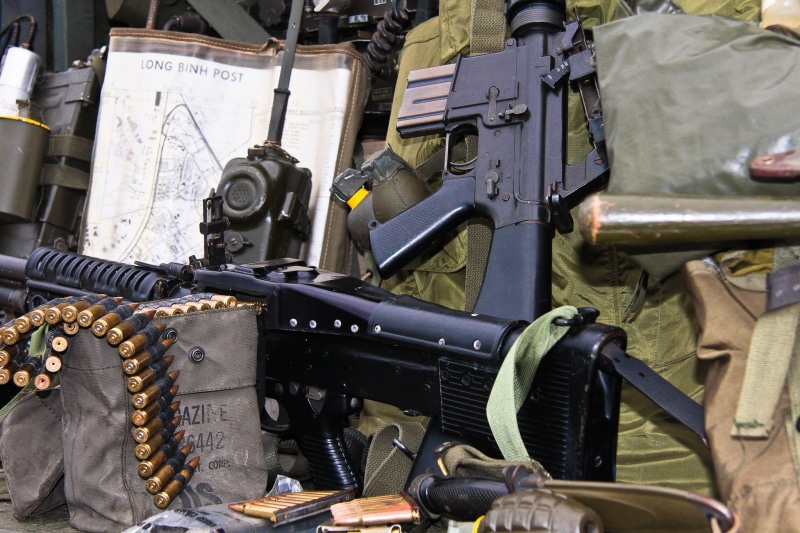 M60, 1080P, ammunition, radio, M16, assault rifle, machine gun, cartridges