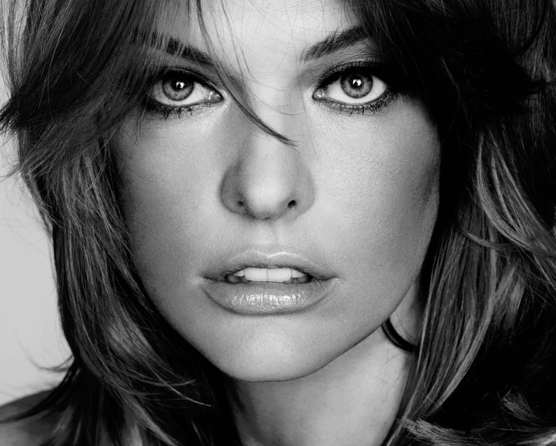 look, model, face, milla jovovich, milla, 2K, actress, bw, jovovich