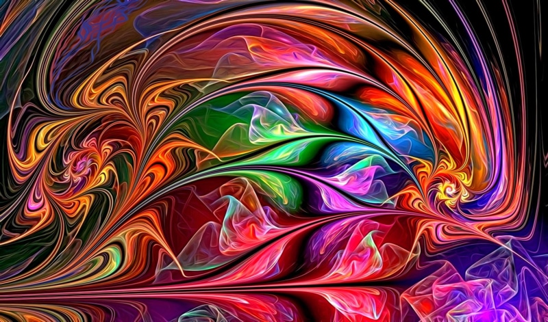 1080P, zigzags, neon paint, the colors of the rainbow, abstraction, flickering, fractal, fantasy, picture, glowing lines