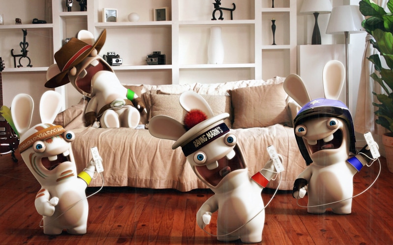 playing, raving, rayman, wii, 2K, rabbids