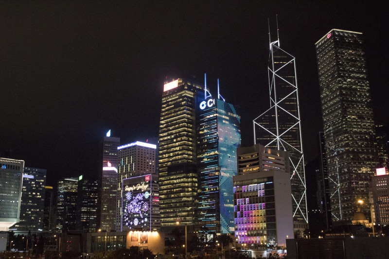 city lights, no people, cityscape, urban skyline, spire, outdoors, low angle view, architecture, built structure, light, tower, night, 5K, nightlife, building