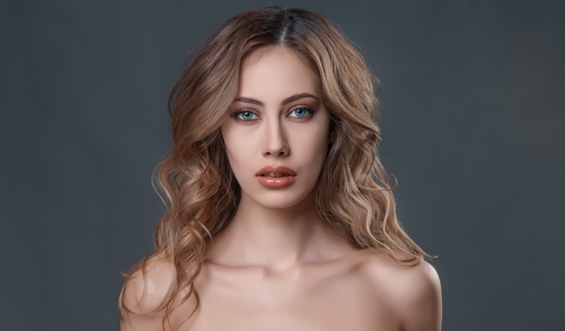 makeup, model, face, portrait, bare shoulders, 1080P, women