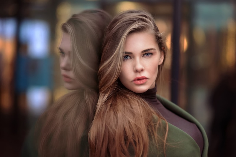 blond hair, teenager, depth of field, headshot, long hair, lifestyles, blue eyes, one person, adult, human hair, beautiful woman, hair, blonde, young adult