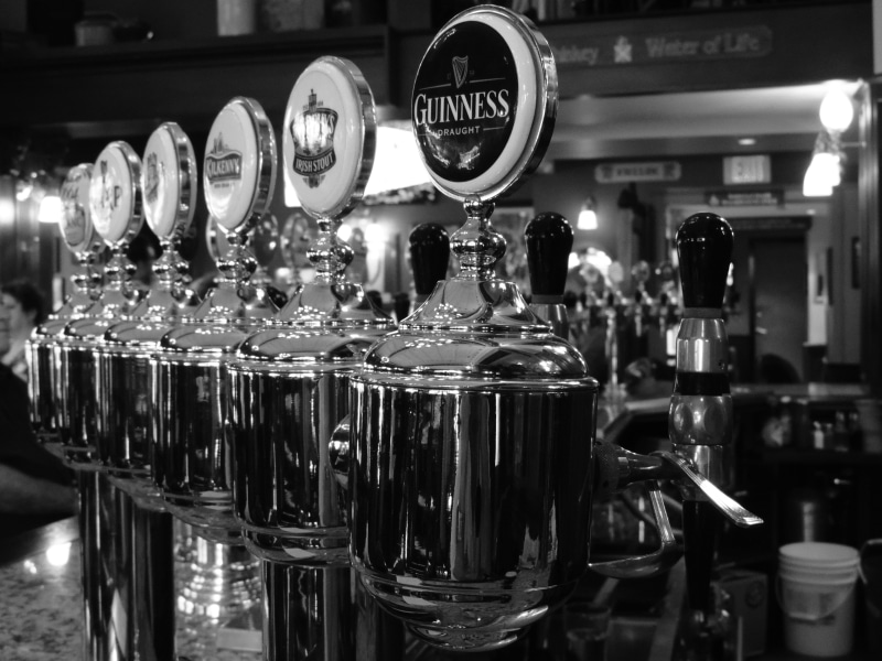 black and-white, booze, still life, beverage, dispenser, drinking glass, bartender, business, liquor, container, indoors, bottle, glass - material, grayscale