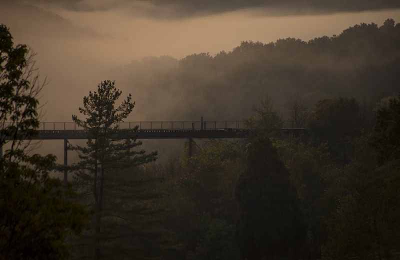 nature, landscape, water, refreshing, tranquil scene, whiskey, Kentucky River, beverage, beauty in nature, outdoors, bourbon country, fog, bridge, no people