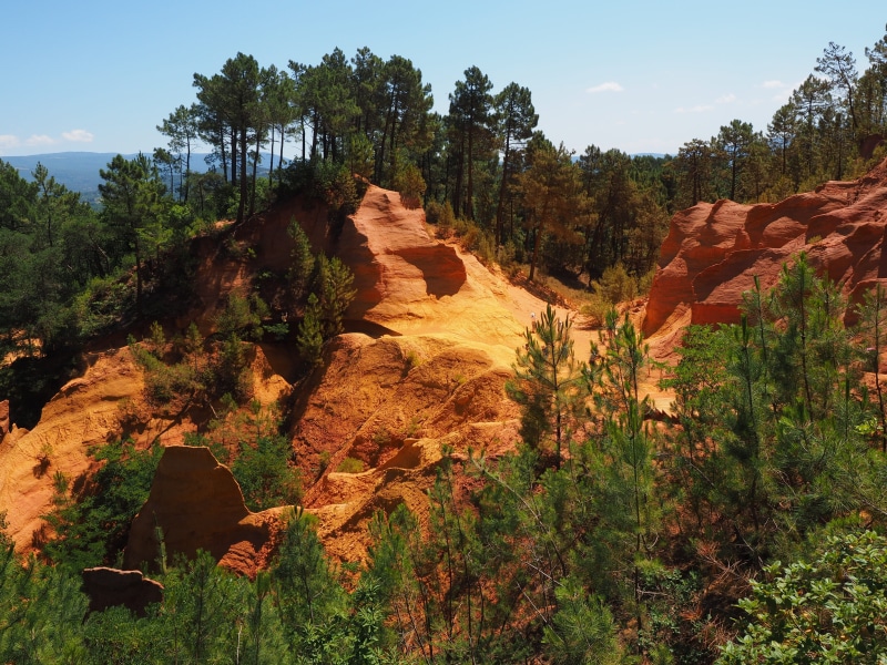 hue, vaucluse, provence, vermilion, roussillon, outdoors, nature, ockerbraun, crimson, tree, land, tranquility, landscape, sandstone, saffron, plant, department of vaucluse