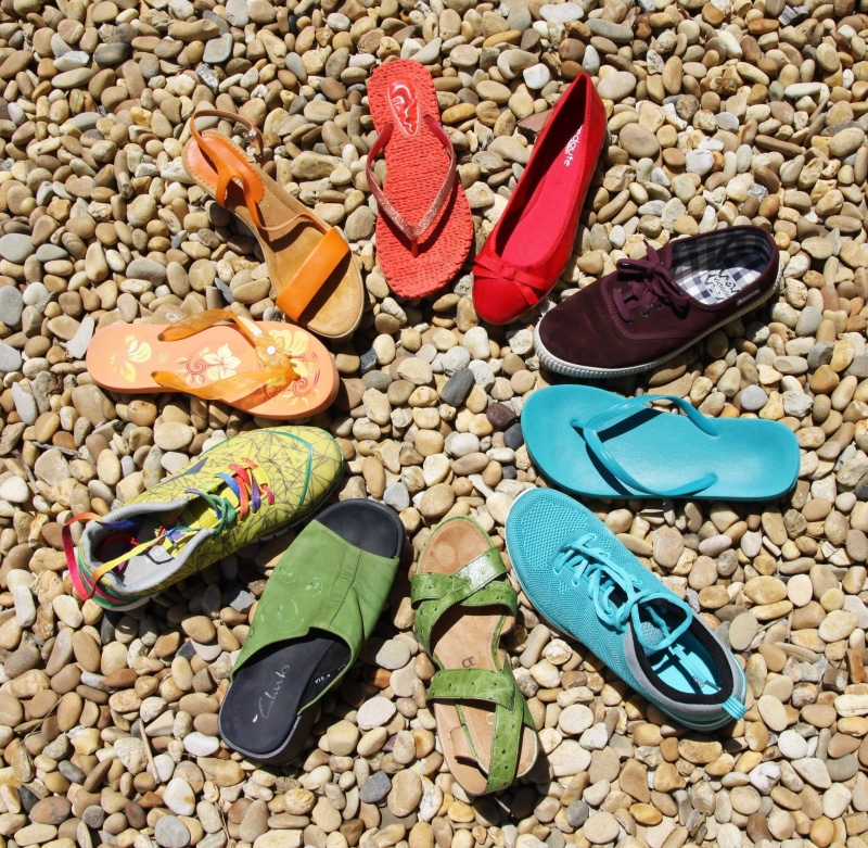 rainbow, togetherness, slipper, stone, pride, rock, flip-flop, humanity, variety, blue, different shoes, compatibility, diversity, 2K, no people, day