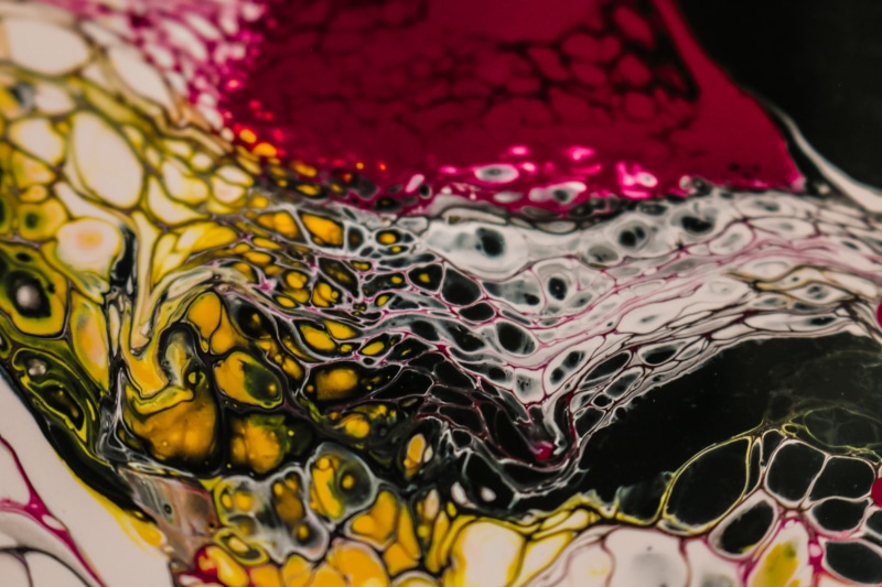 bellingham, art piece, dripping, texture, united states, mixture, yellow, create, no people, creativity, glass - material, water, fluid painting, fine art