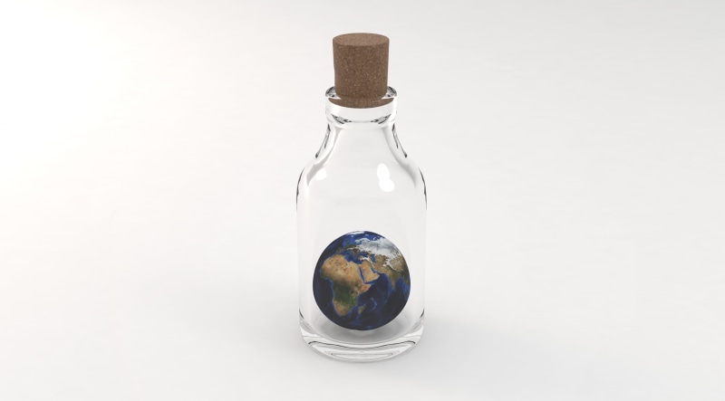 2K, studio shot, Small, flask, space, medicine, Medical, Glass, cut out, Science, planet earth, planet - space, Earth, glass - material, Bottle, Planet