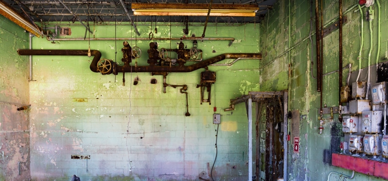 station, wall - building feature, peeling off, structure, ruined, factory, bad condition, architecture, iron, messy, built structure, creepy, deterioration