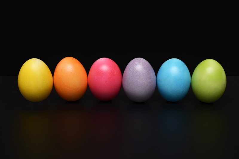 egg shaped, cheerful, simplicity, no people, healthcare and medicine, assorted, group of objects, green color, black background, blue, green, six, variation