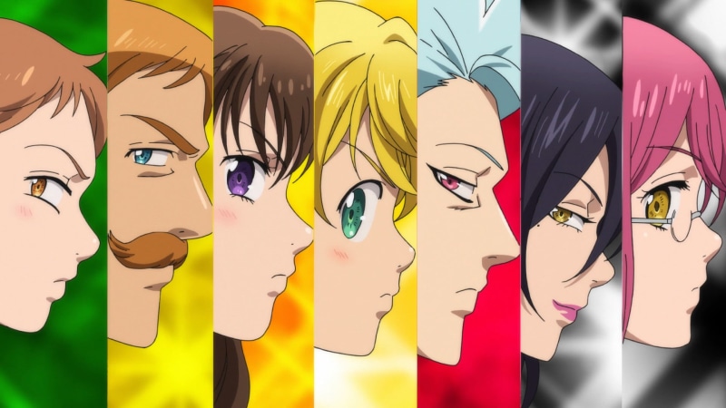 Merlin (Sin of Gluttony), Diane (Sin of Envy), Nanatsu no Taizai, Seven Deadly Sins, Meliodas (Sin of Wrath), meliodas, Ban (Sin of Greed), anime boys