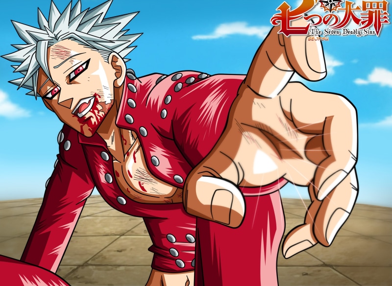 blood, guy, 2K, The seven deadly sins, greed, Ban, anime, art, Fox sin, Nanatsu no Taizai