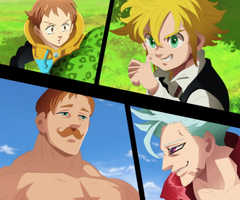 Anime, Escanor (The Seven Deadly Sins), Ban (The Seven Deadly Sins), The Seven Deadly Sins, 1080P, King (The Seven Deadly Sins), Meliodas (The Seven Deadly
