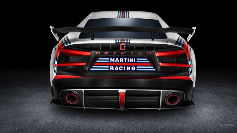 wheel, white, professional sport, transportation, black background, toy, auto racing, 1080P, front view, supercars, martini, Italdesign Brivido Martini Racing