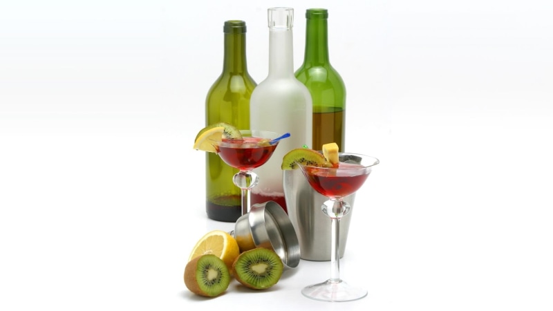 kiwi, martini, alcohol, white, 1080P, drinks, bottles, phone