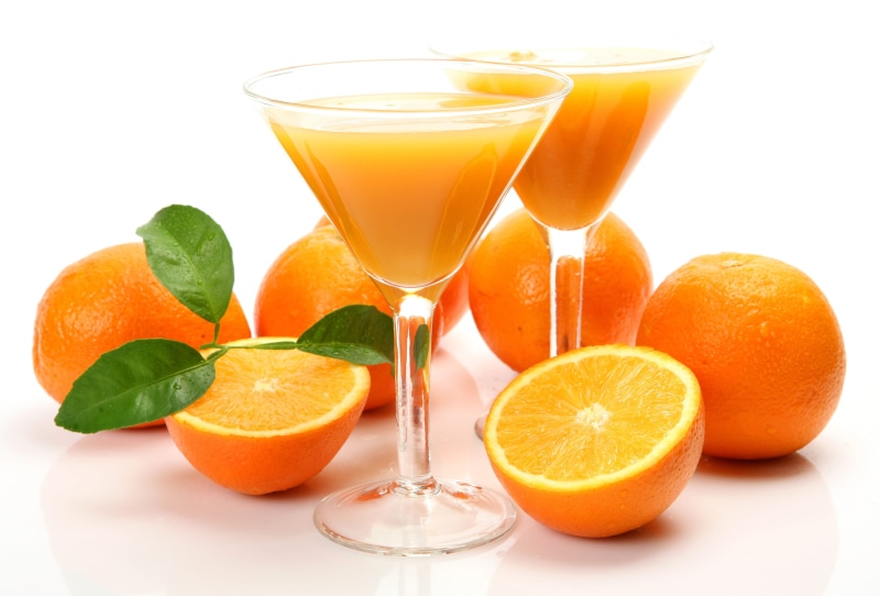 isolated, leaf, healthy Eating, organic, refreshment, summer, juice, glass, orange Juice, liquid, orange, white, fruit, nature, yellow, orange Color, household equipment