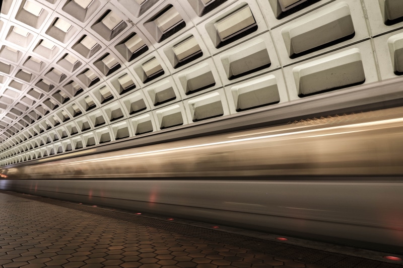 mode of transportation, tunnel, station, transportation, railroad car, bricks, travel, ceiling, untitled, blurred motion, no people, rail transportation