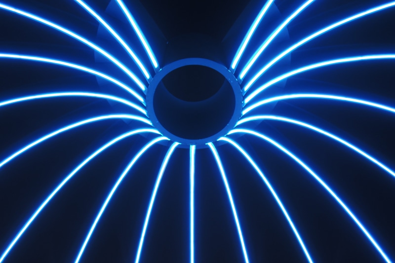 geometric shape, lighten, motion, light fixture, ping pong, night, 4K, interview, indoors, purple, black background, electricity, laser, circle, texture