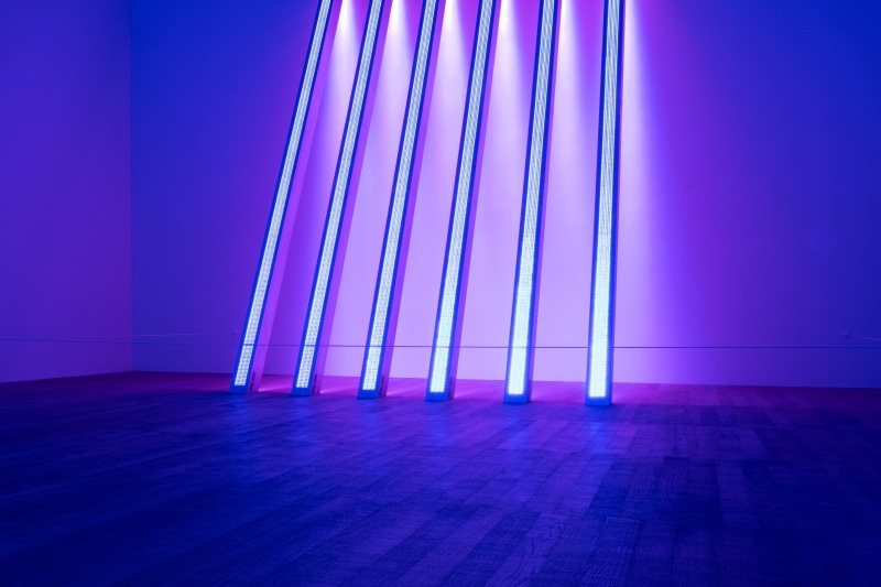 wood, light, machine, hardwood, wall - building feature, london, empty, lighting, blue, built structure, domestic room, purple leds, red, blurred motion
