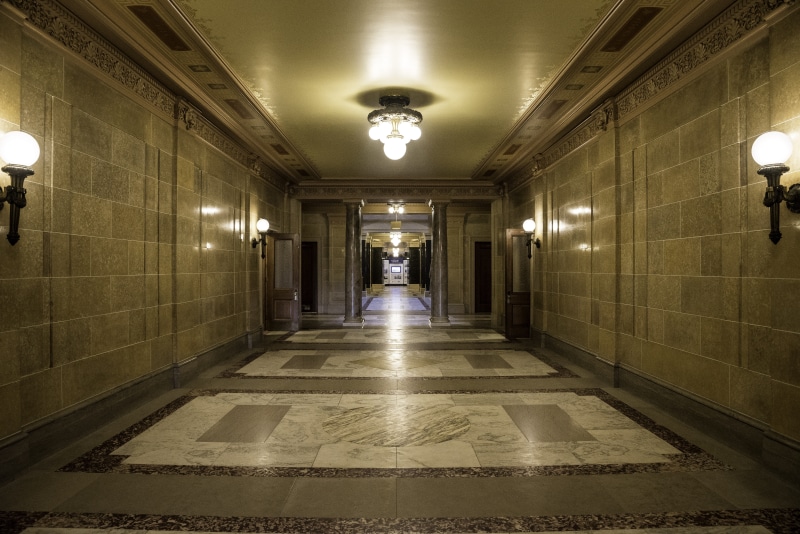 halls, interior, direction, illuminated, government, light fixture, architecture, night, arcade, lighting equipment, the way forward, Wisconsin, madison