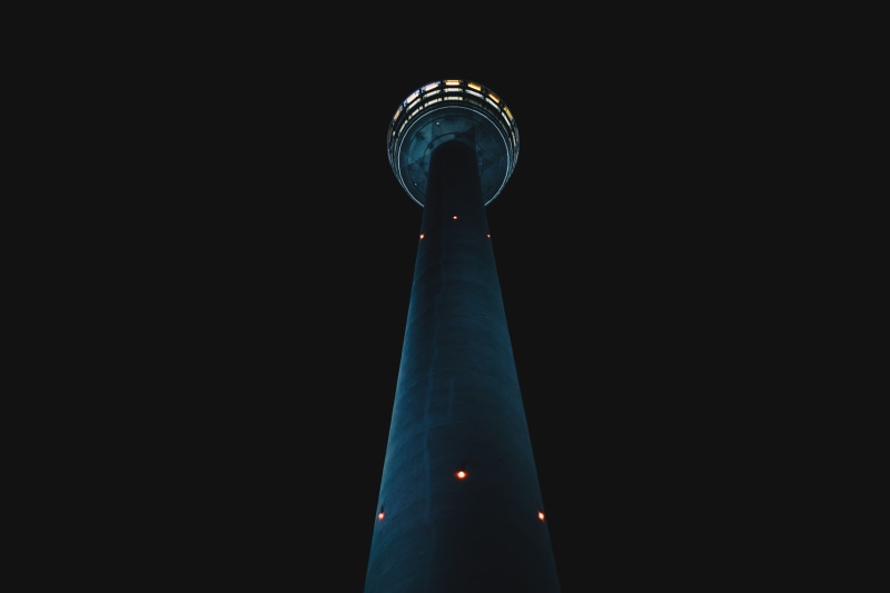 tall - high, single object, night time, no people, low, copy space, night, illuminated, communication, built structure, structure, architecture, building