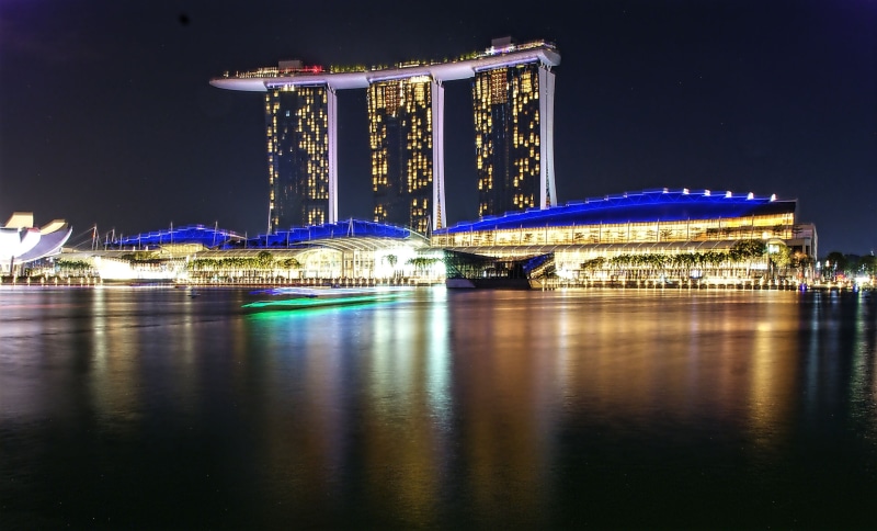 landmark, bay, water, building exterior, night, waterfront, famous, travel destinations, bridge, 4K, illuminated, cityscape, tourist, city, connection