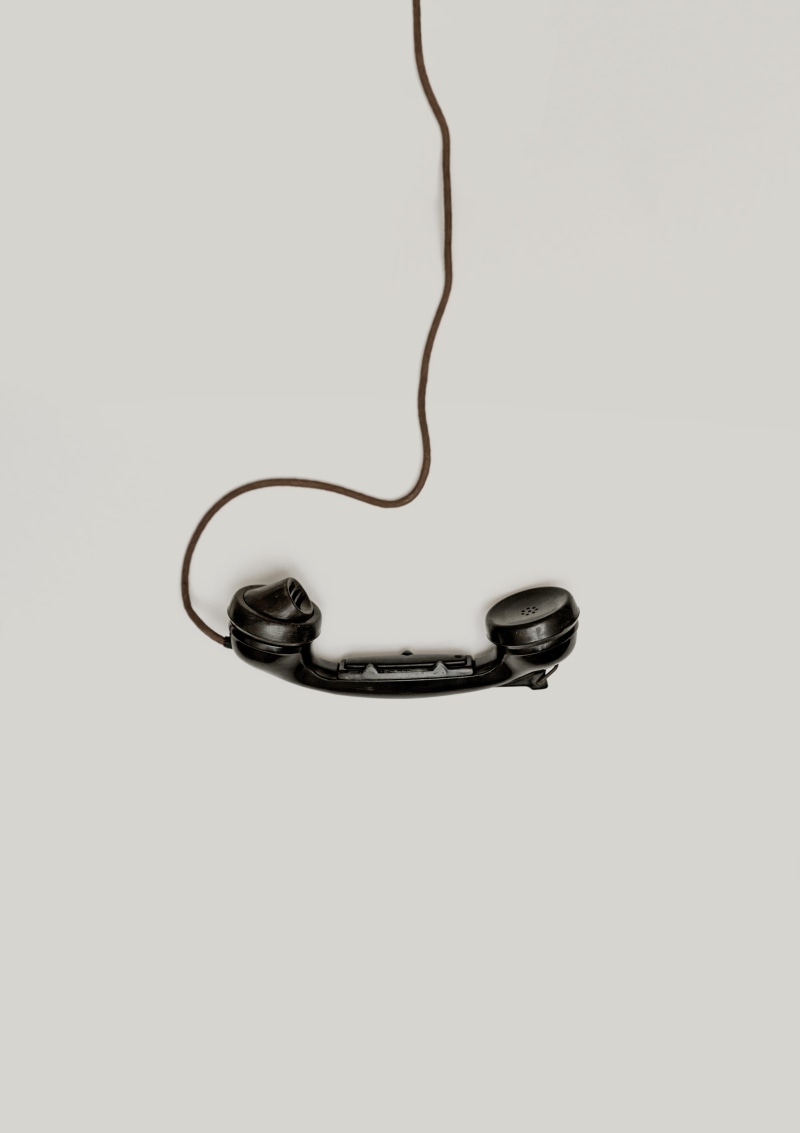 white background, telephone line, handset, white color, emotion, vintage, corded, codded, 1930, cable, black, tendril, cut out, old fashion, love, telephone