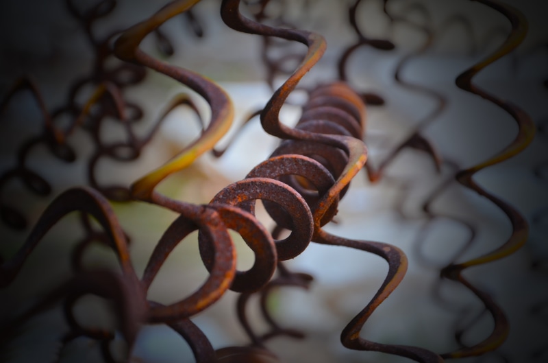 surface, art, decay, fence, rough, steel, stunning, nature, wrought iron, abstract, spiral, focus on foreground, amazing, rust, protection, wire, texture