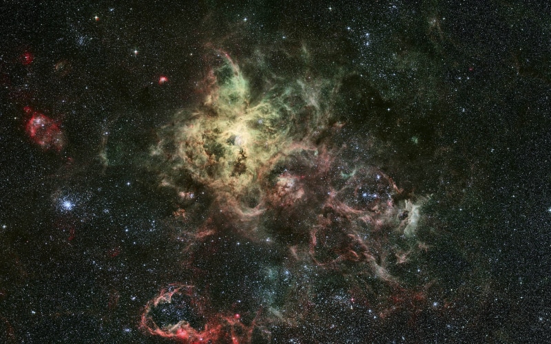 yellow, nature, 1080P, sky, astronomy, galaxy, outdoors, luminosity, evolution, space exploration, space, mystery, no people, Gold Fish, emission nebula
