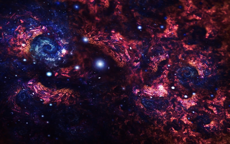 night, satellite view, nature, outdoors, sky, evolution, galaxy, 1080P, illuminated, star - space, nebula, space exploration, no people, pink color, beauty in nature