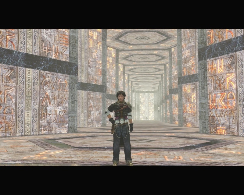 The Last Remnant, leisure activity, PC gaming, one person, adult, digital composite, young adult, lifestyles, full length, architecture, men, looking, built structure