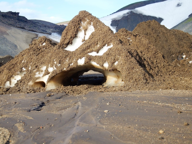 remnants of snow, architecture, sky, formation, water, meltwater, no people, transportation, land, mountains, beauty in nature, 1080P, melting snowfields