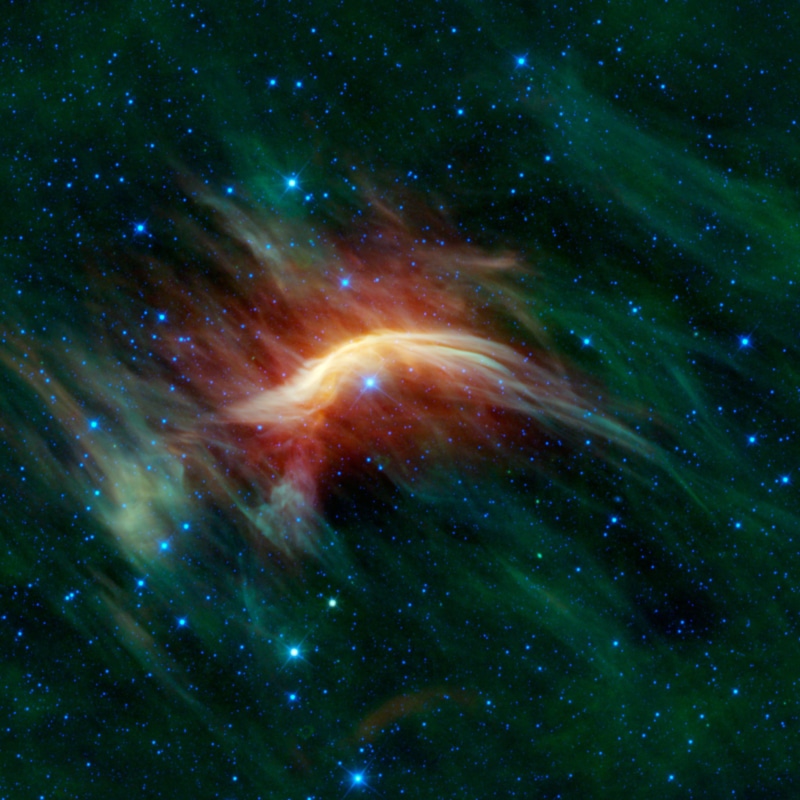 interstellar bugenwelle, green, constellation, star - space, beauty in nature, zeta ophiuchi, night sky, cloud - sky, outdoors, all, stellar wind, starry sky