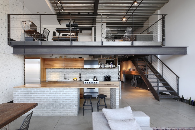 1080P, kitchen, style, dining room, living space, Industrial Loft, interior, loft