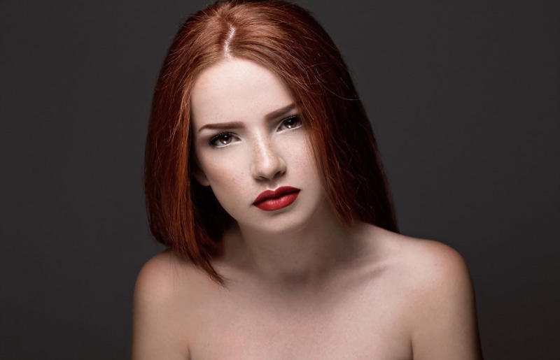 portrait, face, women, model, red, s, 1080P, lipstick
