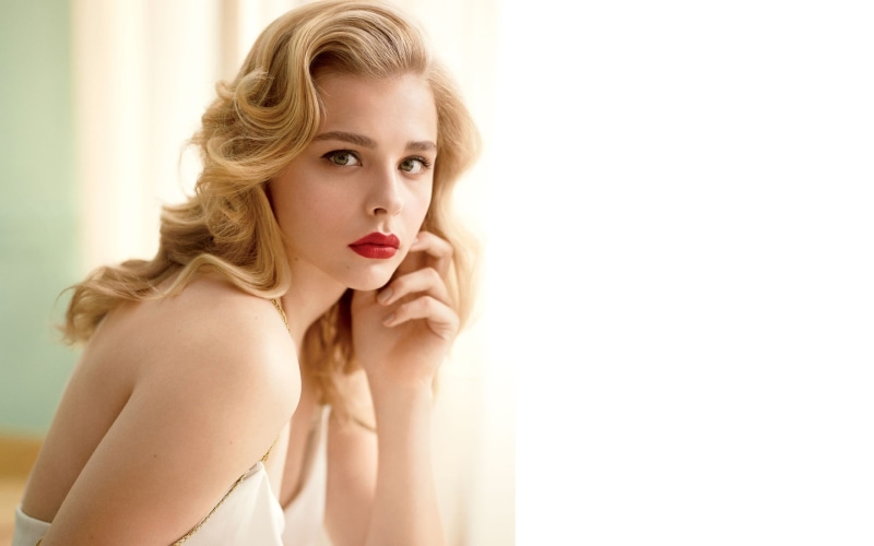 grace, red, lips, chloe grace moretz, 2K, look, moretz, chloe, women, face, blonde, red lips