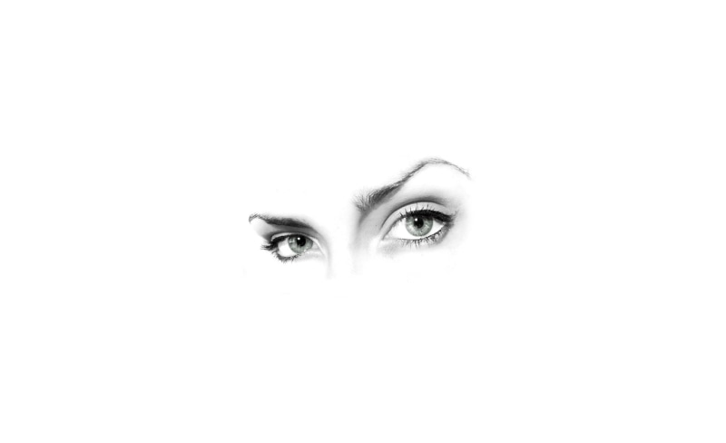 Eyes, women, 1080P, close-up, peeking, eyebrow, angelina, watching, Aero, copy space, eye, portrait, beautiful woman, jolie, one person, beauty, human eye