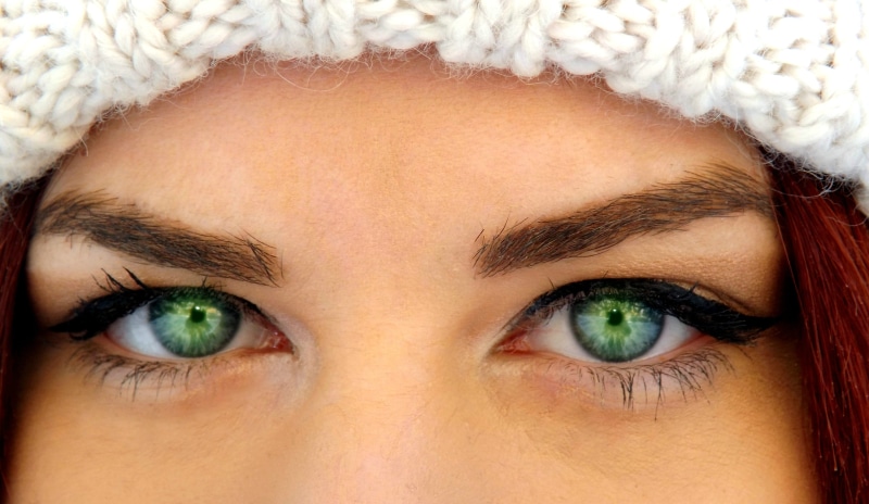 hat, gene, people, women, human Face, crochet, lifestyle, green, headshot, wearing, close-up, eye, seductive, green eyes, young Adult, front view, woman