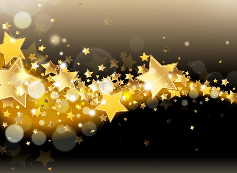 shape, gold Colored, computer Graphic, glitter, vector, illustration, illuminated, background, sparkle, stars, backdrop, season, 4K, yellow, holiday, luxury