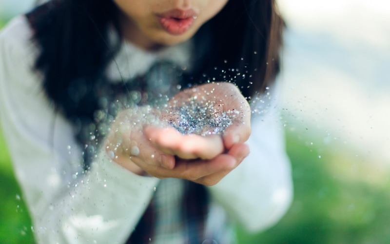 hands, girls, sequins, 1080P, blow