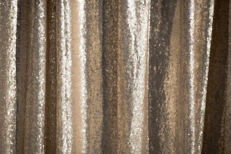 curtain, equipment, gold, backgrounds, in a row, textile, light, metal, no people, corrugated iron, food, extreme close-up, sequin, close-up, shiny, iron