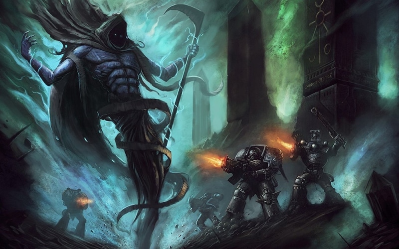 sci, creativity, fi, architecture, representation, 40k, Futuristic, nature, statue, shooter, smoke - physical structure, fire, human representation, Warhammer