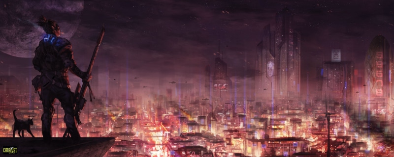 sci, firework, arts culture and entertainment, adult, celebration, fire, architecture, event, warrior, night, 5120x2048 px, Shadowrun, 5K, smoke - physical structure